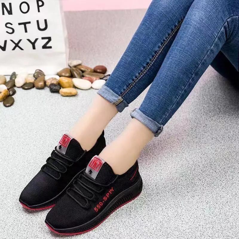 Mesh Sports Shoes Spring and Summer Women's Shoes Korean Version of Running White Shoes Breathable Mesh Shoes Light and Comfortable