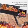 Home Thickened Portable Full Set Large Size Picnic Stove New BBQ Stove Folding Outdoor Charcoal BBQ Grill