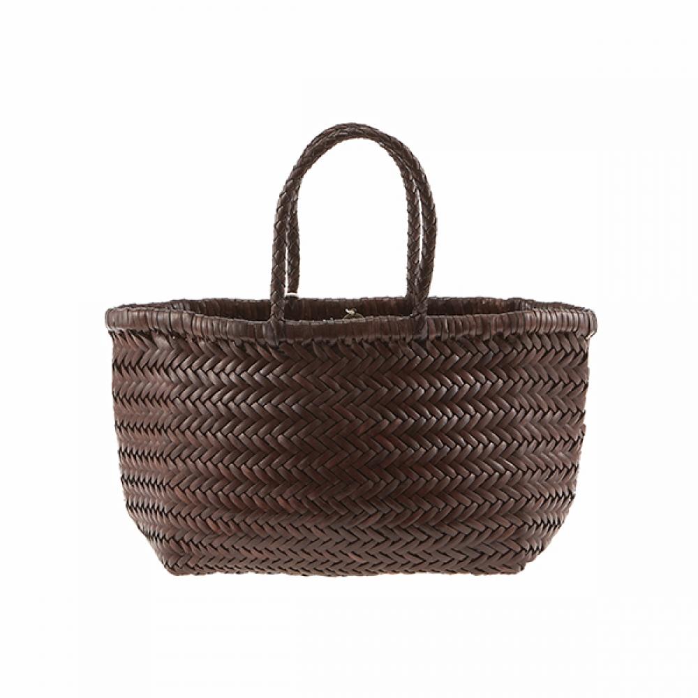 Dragon Diffusion Bamboo Triple Jump Small Tote Bag 8811 Dark Brown