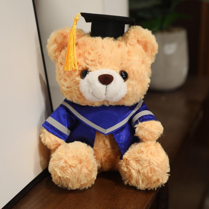 Doctor's suit teddy bear doll plush toy bear hug bear doll rag doll student graduation gift