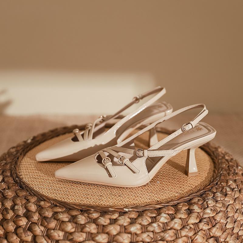 Sandals 2025 spring women's grape mother Huizhou women's shoes 2025 spring and summer high heels women's fine heel high-end single shoes
