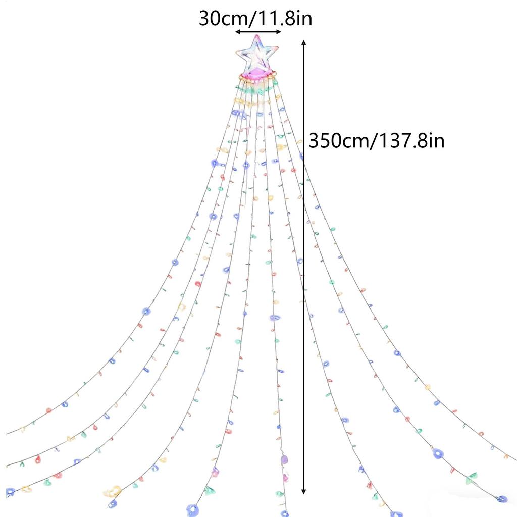 Solar Christmas Lights Outdoor Multi-Mode Star Ambient Lighting Solar Power Christmas Lights Outdoor Decor For Garden Pathway
