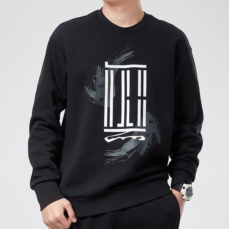 adidas Wuji Series Sweatshirts Men's Black Crew Neck Moderate Regular GP0918