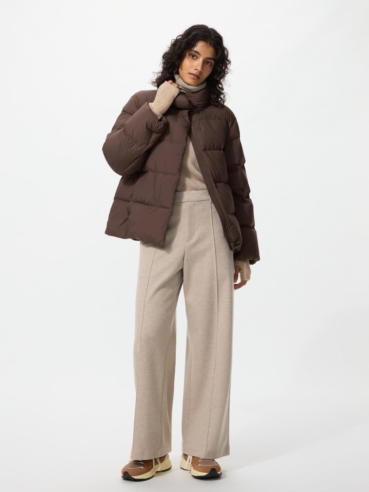 

Широкие брюки Uniqlo из матового джерси 31 BEIGE/S