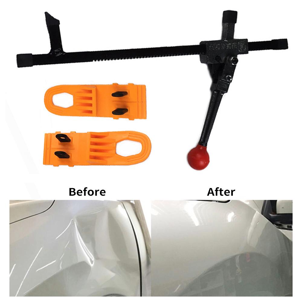 Car Dent Repair Tool Set, Car Dent Puller Hand Gear Removal Tool Paintless Manual Expander with 2PCS Sheet Glue Pulling