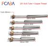 Tubo Riscaldante in Acciaio Inossidabile con Testa in Rame da 1 Pollice/32mm/DN25 Elemento Riscaldante Elettrico 110/220/380V per Scaldabagno 1/2/3/4/6KW