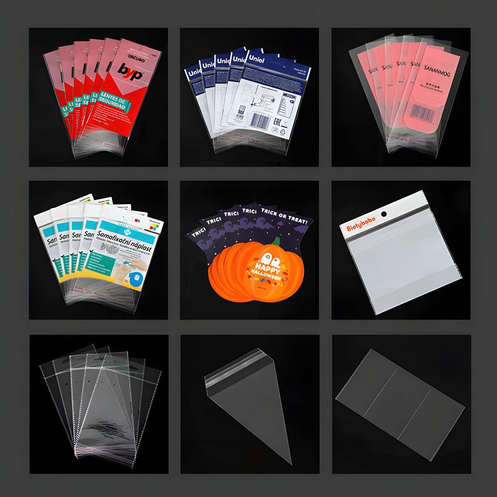 In-Stock Self-Adhesive Transparent OPP Strip Bag for Clothing, Accessories, and Jewelry Packaging