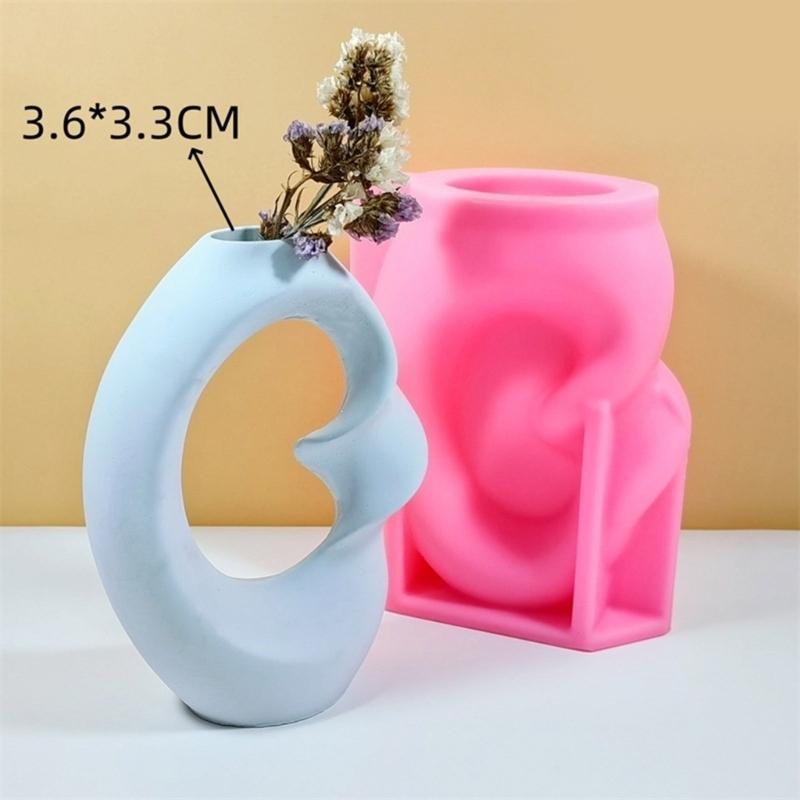 Minimalist Art Vase Silicone Mold Unique Home Decors Pieces Creating Mould Unique Nordic Style Vase Silicone Mold