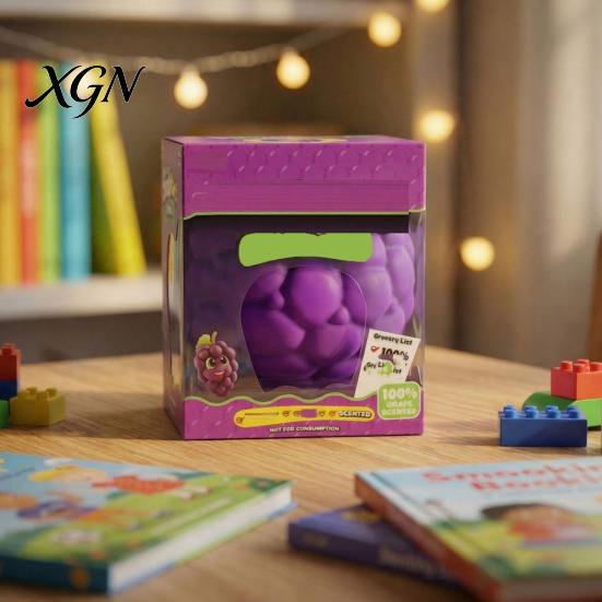 Adults Relaxation Toy Large Grape Stress Relief Toy, Slow Rebound Fake Purple Squeeze Anxiety Hand Ball Fidget for Kids