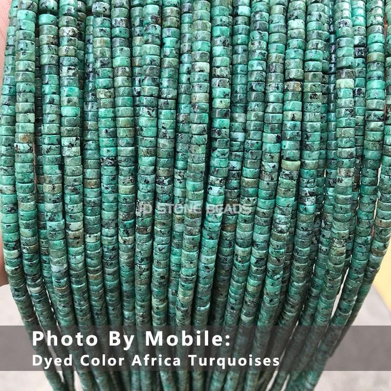 4x2mm Natural Pink Opal Turquoise Jasper Rondelle Beads Cylinder Flat Loose Spacer Bead For Jewelry Making Diy Bracelet Necklace