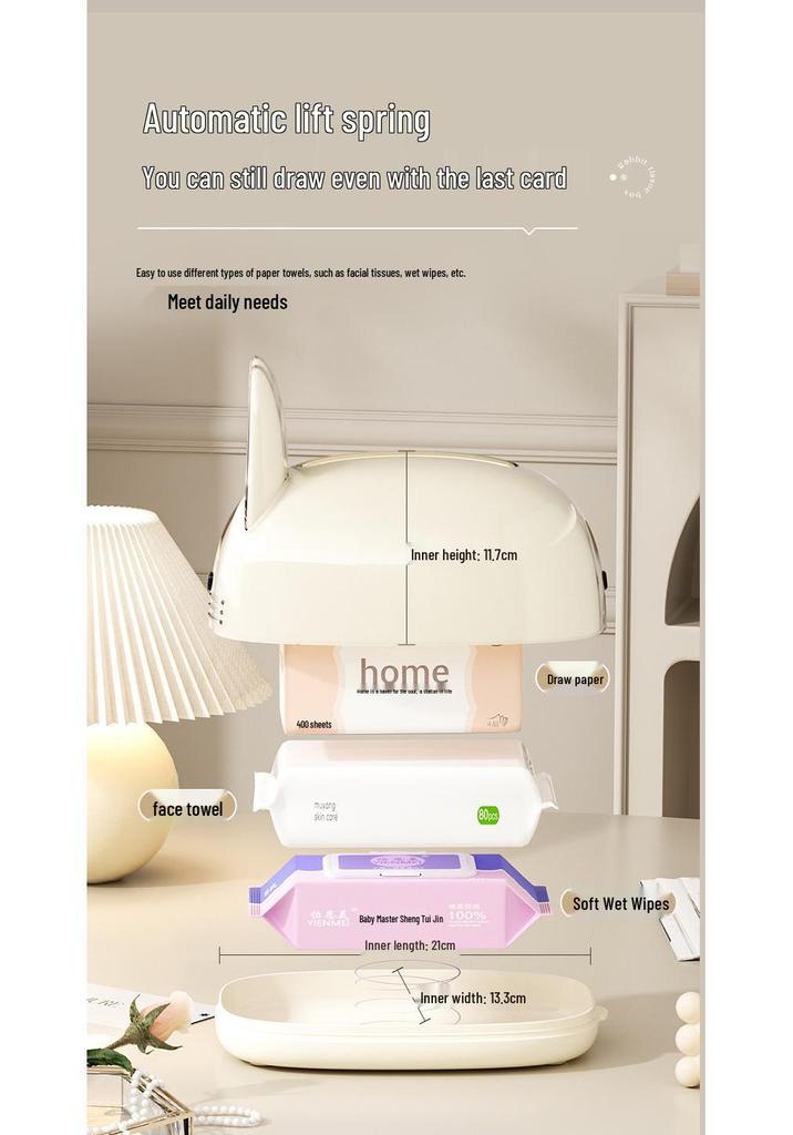 Creative High-End Rabbit Tissue Box - Stylish Home Decor Paper Dispenser for Living Room