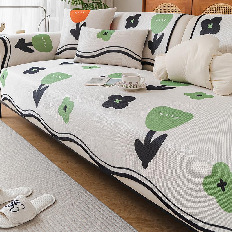 

Special-Shaped Ice Silk Sofa Cushion New Summer Cool Sofa Mat Seat Cushion Advanced Non-Slip Sofa Cover 70*70cm