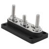 Power Distribution Block with Cover M8 Terminal Stud M4 Terminal Screw 12‑48V 150A for Cars Trucks RVs Boats Black