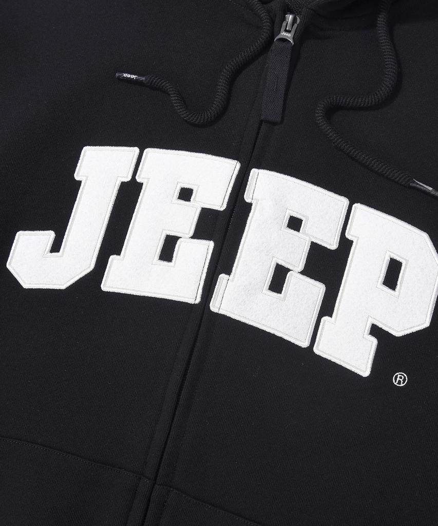 Jeep Jeep Big Logo 2-Way Oversized Zip-Up Hoodie (Jr5Tzu075Bk)