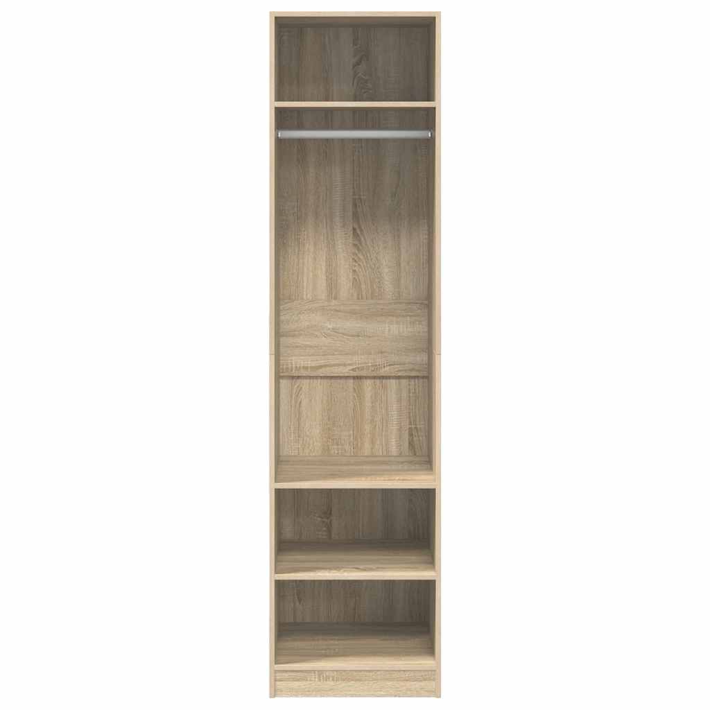 Wardrobe In Sonoma Oak Finish 50 X 50 X 200 Cm Particleboard