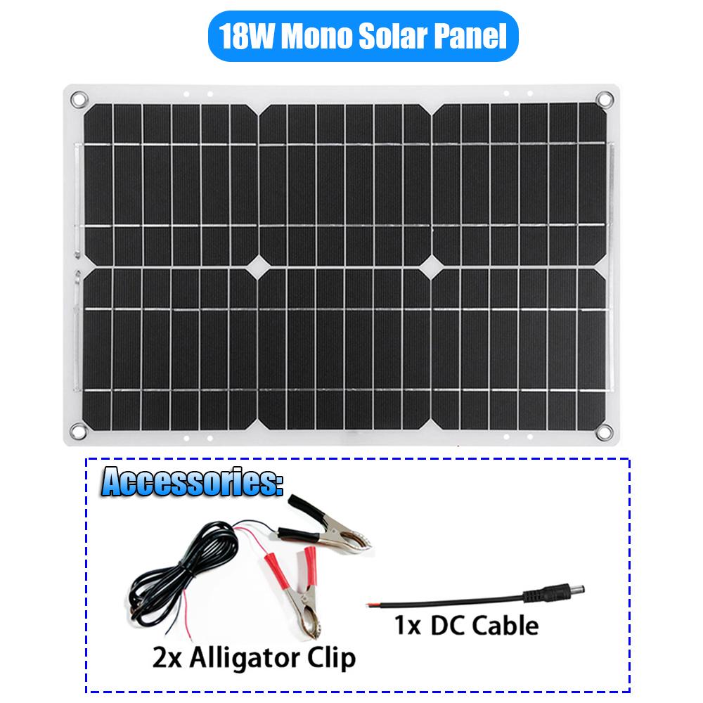 5000W Solar Panel Kit Modified Sine Wave 12V To 220V Solar Power System 18V Solar Panel+30A Charge Controlle Power Generation