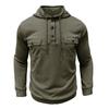 Men Outdoor Long Sleeve Multiple Pockets Drawstring Hooded Sweatshirt