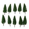 10pcs Model Pine Trees Green For Scale Railway Layout 11cm SL-16059 Dark Green Sand Table Model Tree Scenery DIY For Home Decor
