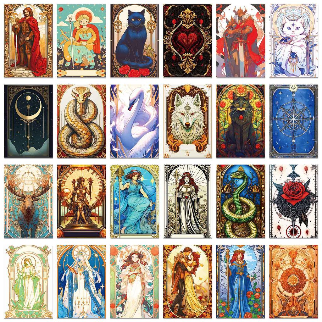 50 Tarot Cards, Wall Cards, Retro Wall Decoration Cards, Posing Ins Life Decoration Background Ming
