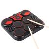 Tabletop Electronic Drum USB/Battery Powered 7 Pads Portable Drum Set with Built-in Speakers