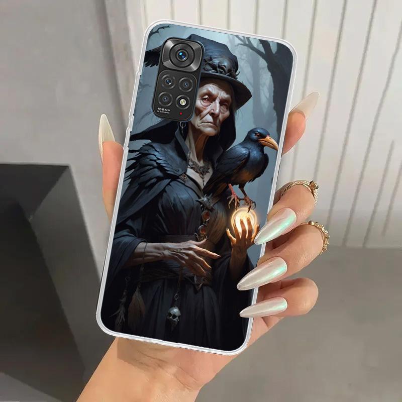 Halloween Moon Witch Horror Phone Case for Xiaomi Redmi Note 15 14 14S 13 12S 12 Pro 11S 11 Plus 11T 11E 10S Soft Funda Print Sh