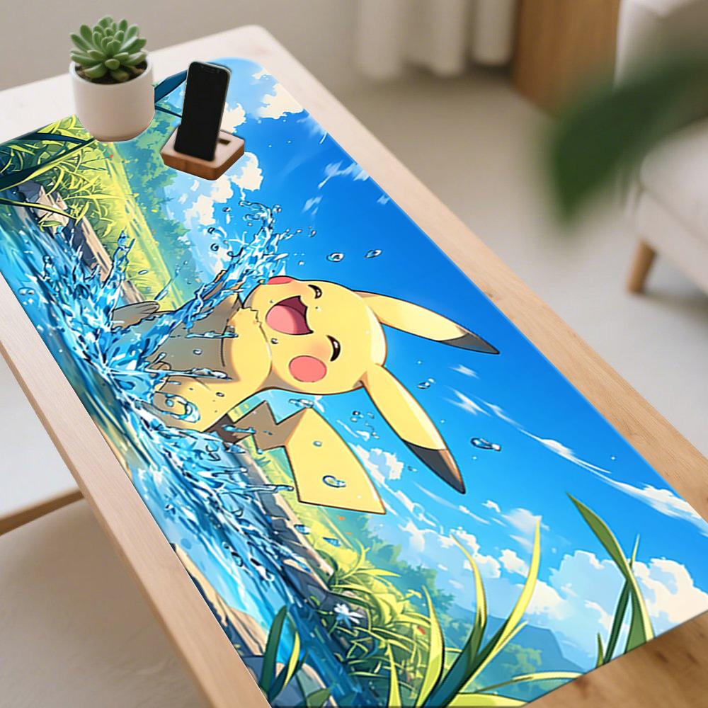 Ash Pikachu Wheat Field Adventure Gaming Mouse Pad NonSlip Desk Mat 30x80x0.2cm