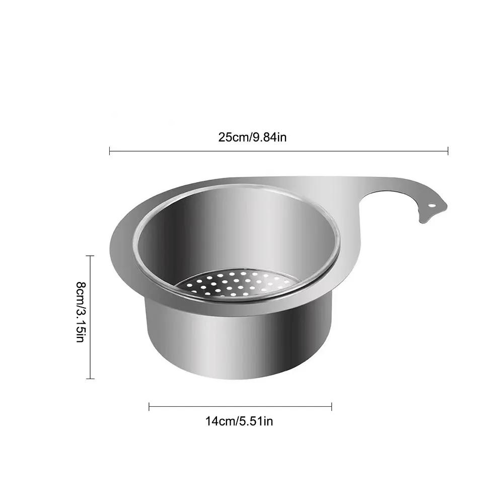 1/2 PCS Swan Sink Strainer Basket Stainless Steel Corner Sink Strainer Kitchen Sink Drain Basket for Kitchen Sink
