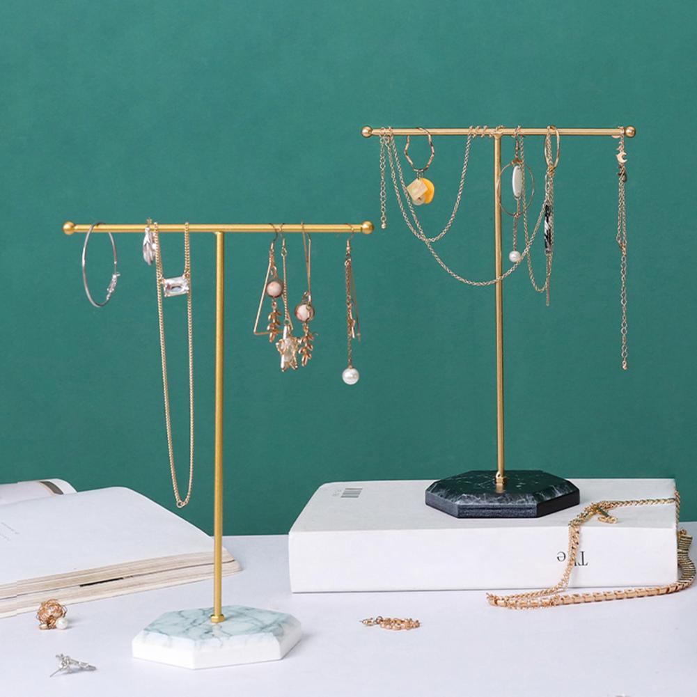 Chic Jewelry Holder Corrosion-resistant Iron Jewelry Shelf Girls Multi-functional Metal Jewelry Rack
