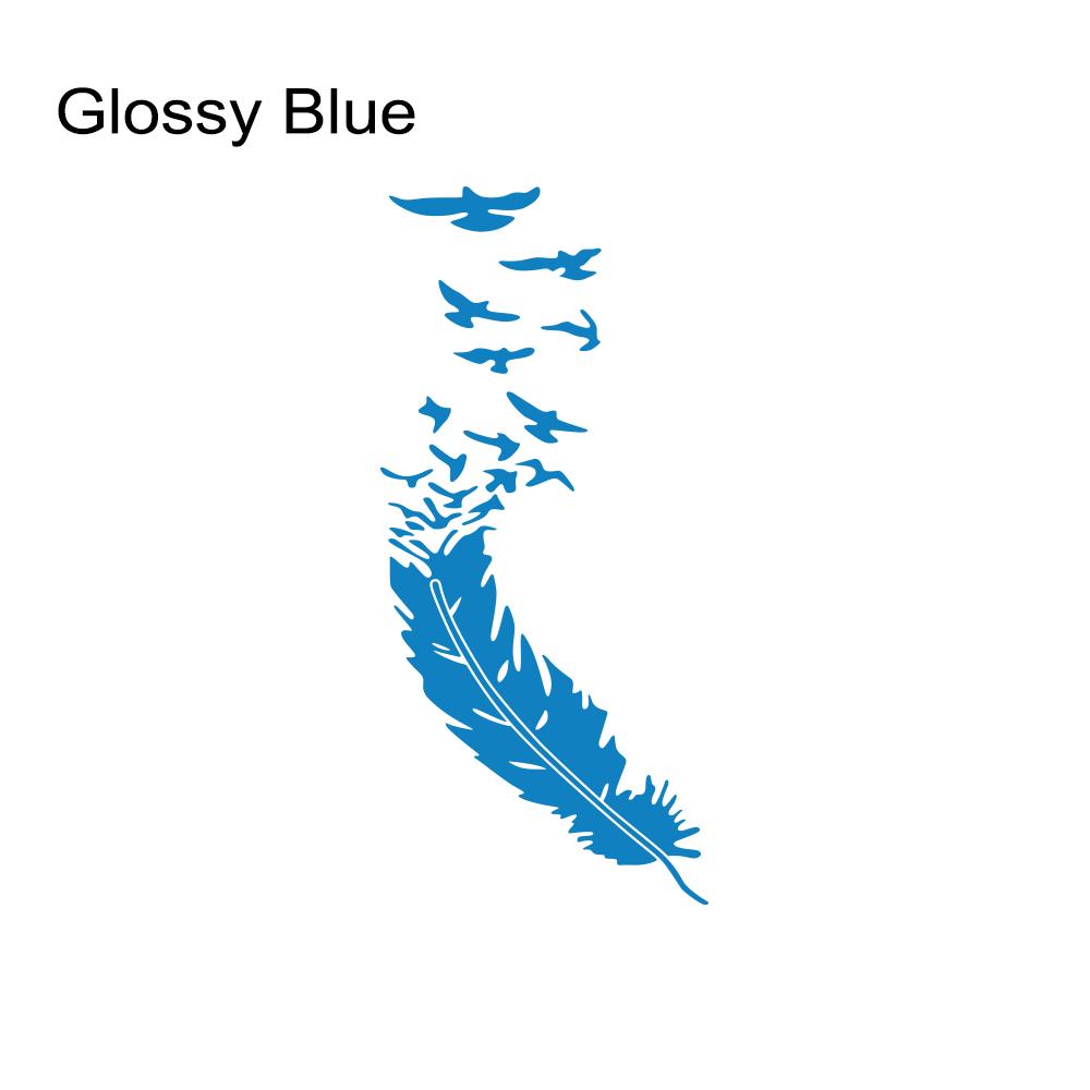 Creative Feather Car Sticker Waterproof Decals Personalize Styling Accessories For Skoda Seat VW Volkswagen Suzuki Smart Toyota