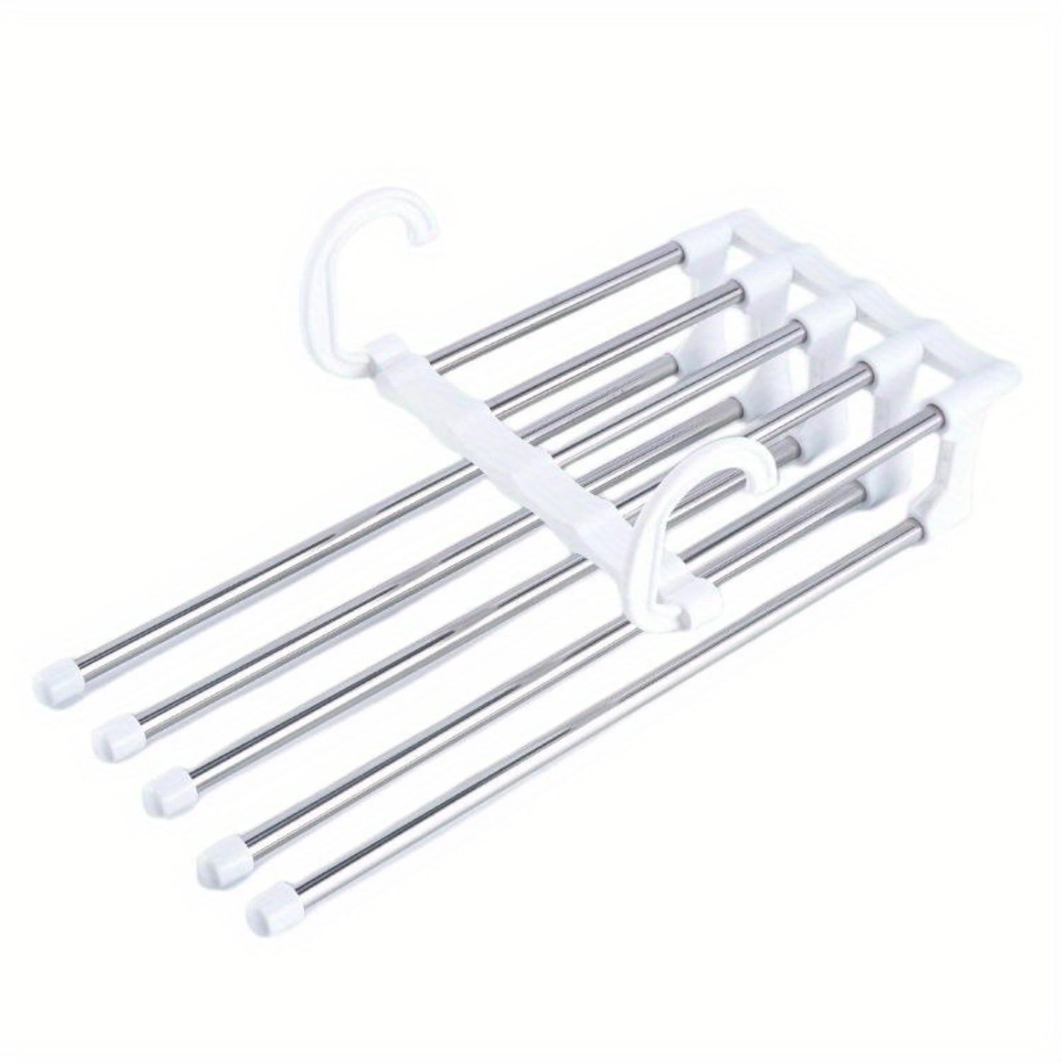 1 шт. 5 в 1 многофункциональный органайзер для шкафа, вешалка, экономящая место стойка для хранения одежды и брюк. белый