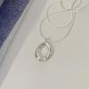 Simple Fashion Irregular Water Droplet Oval Pendant Necklace for Women Trendy Clavicle Choker Friendship Jewelry Accessories
