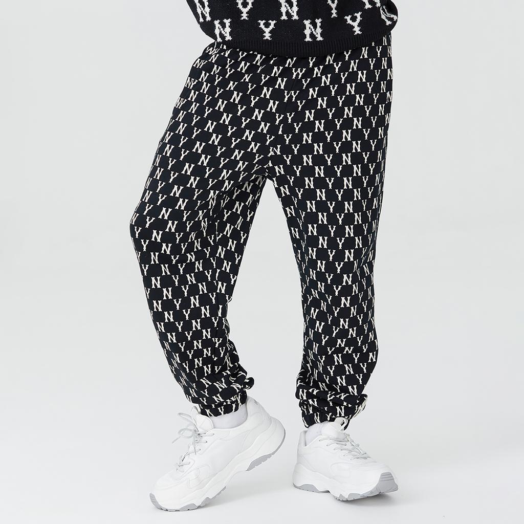 New MLB New York Yankees Knitted Sports Pants Unisex Black 3APTM0424-50BKS