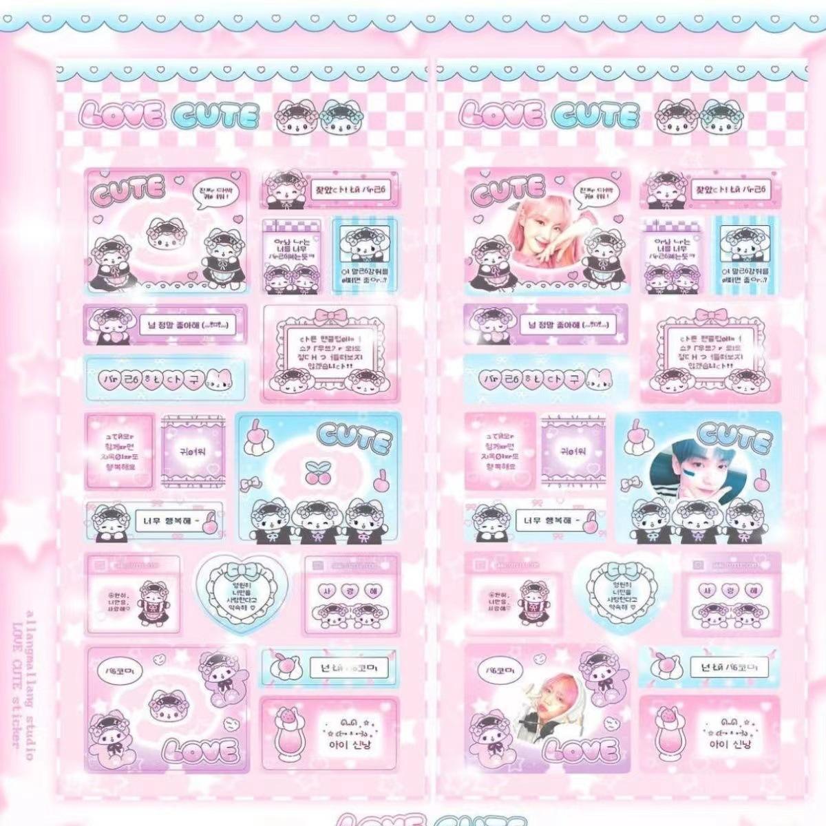 

Absolute Cartoon Laser Sticker Sparkling Cute Decorative Sticker Goka DIY Material Sticker