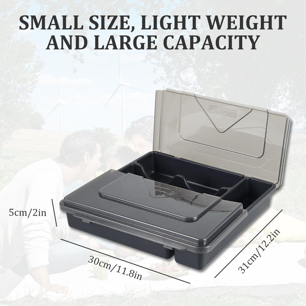 Portable Utensil Storage Box Sealed Dustproof Cutlery Organiser Trays with Lid for Kitchen Spoons Forks Knives Organiser New