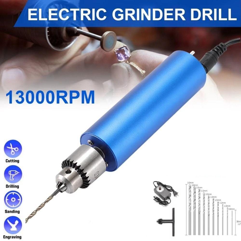 13000 U/min Elektrische Handbohrmaschine 0,3-4mm Spannfutter Handheld Schleifer Gravieren Holz Polieren