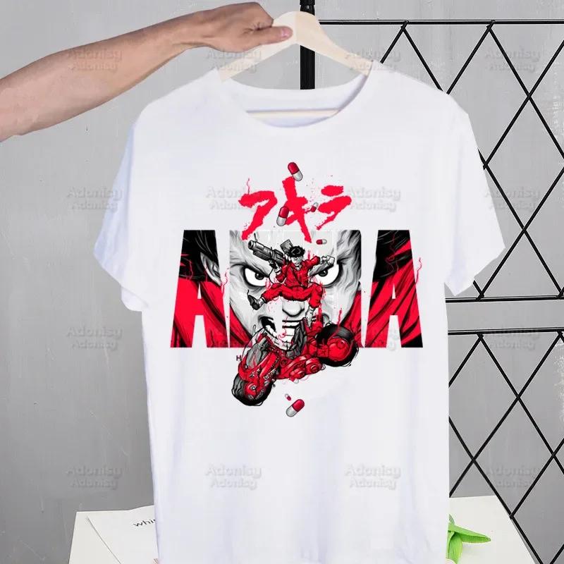 Akira Anime Manga Japanese T Shirt Men Retro Tops Tees Harajuku Neo Tokyo Shotaro Kaneda Tshirt Streetwear Hip Hop T-shirts