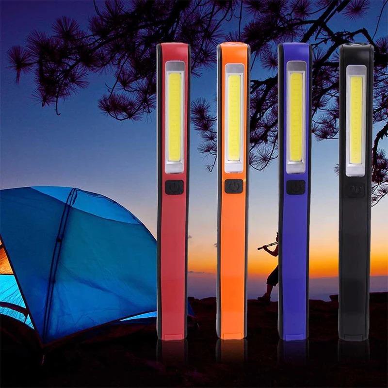 Powerful COB LED Work Light with Magnetic Base USB Rechargeable Mechanic Lamp Pen Clip Flashlight for Car Garage Inspection