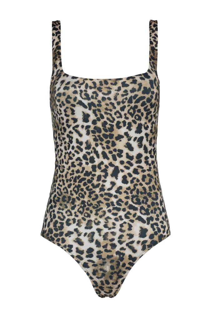 Women's New Season Swimsuit Animal Patterned Square Collar Normal Leg Swimsuit