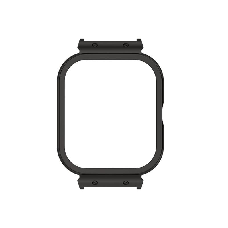 

Smartwatch Cover Metal Case for IQOO Watch Scratchproof Housing 20mm Belt Connector Protector Case Frame Bumper Shell чёрный
