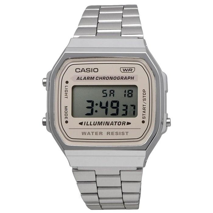 Casio Digital Watch Vintage Series A168WA-8AY (Silver X Light Beige)