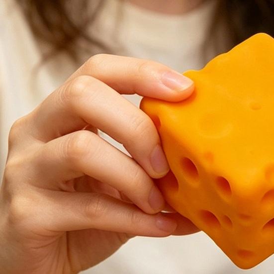 Cheese Stress Reliever Toy Fidget for Anxiety Soft Slow Rise Realistic Sensory Squeeze