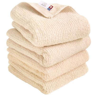 Imabari Towel Certified Face Towel Hiorie Reverse Towel Set of 4 Beige Made In Japan Quick Dry Absorbent Imabari Brand Cotton Cotton 100%