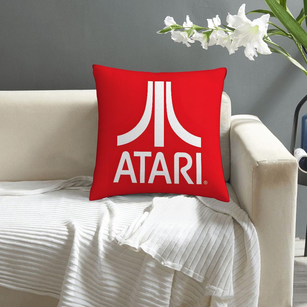 A-AtariS Game Logo Pillow Case Sofa Decorative Home Double-sided Print Plush Square Throw Pillow Covers Cushion Decor Cover