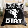 Set Piumino Motocicletta Set Biancheria da Letto Set Copriletto a 3 Pezzi