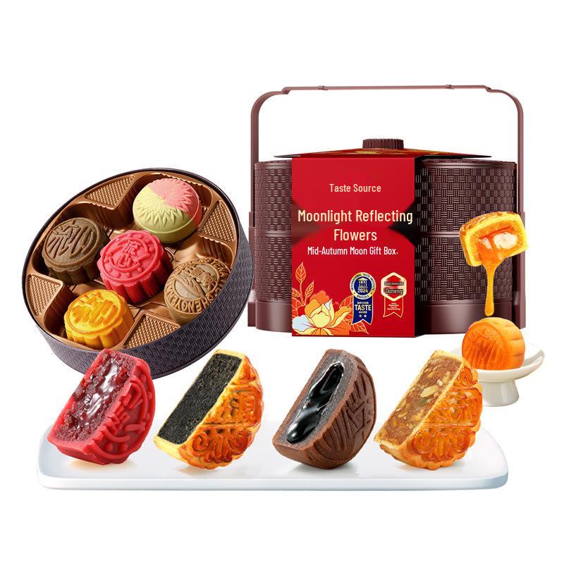 Wei Zi Yuan 2-Layer Mooncake Gift Box - 10 Cakes, 10 Flavors, 410g - Cantonese Five Nuts Mid-Autumn Festival Box