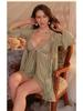 Elegantes Damen Sommer-Camisole-Kleid & Nachthemd-Set mit Spitzenbesatz und Brustpolstern