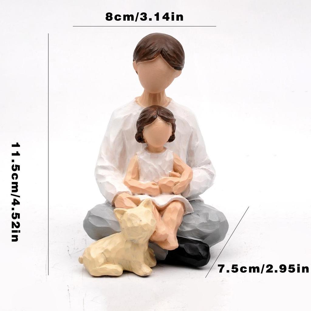 Cross-border Resin Figurine: Girl Hugging Horse Angel Statue - Home Decor Desktop Small Handicraft.