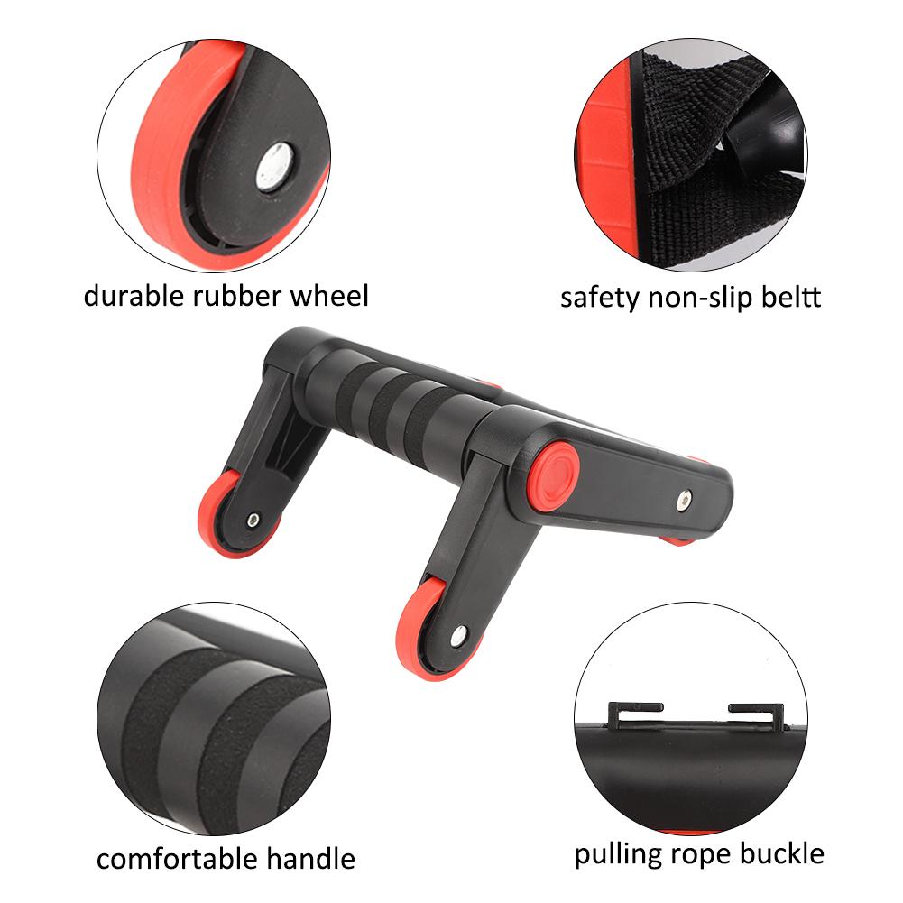 Domestic Multifunction Roller Workout Abdominal Exerciser Push Up Integrated Muscle Mute Antiskid With Pull Strap