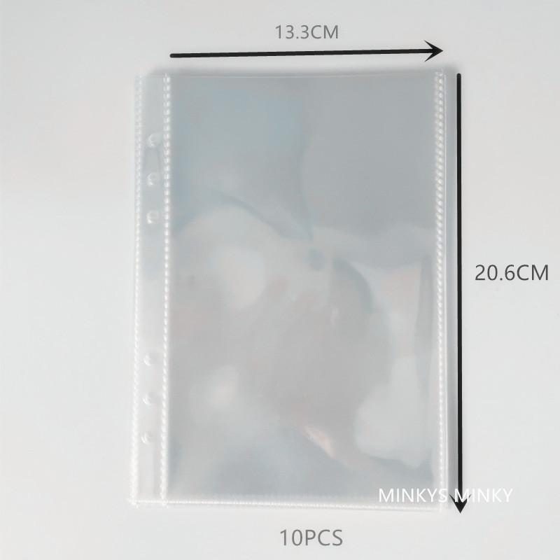 MINKYS Kawaii Candy Color A5 PU Leather Kpop Photocards Collect Book Photo Cards Album Storage Book School Stationery