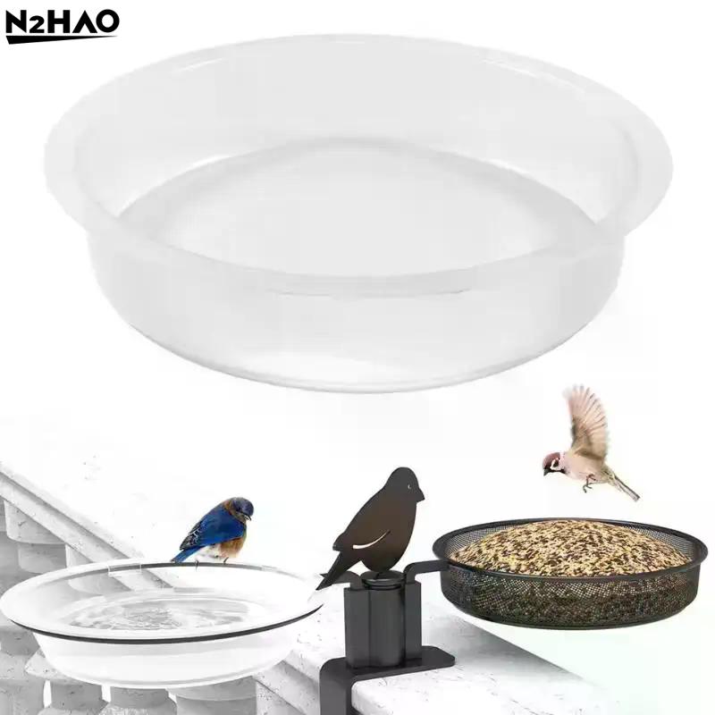 Vogelfutter Napf Transparent Rund Vogel Futterspender Einfach Vogel Komfortabel Zubehör Futterplatz Und Modisch Bieten